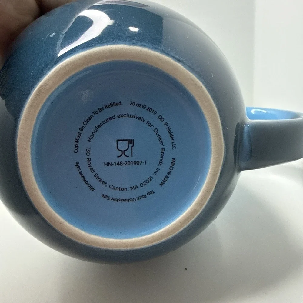 DUNKIN DONUTS WAKE UP Drink DUNKIN Be Awesome Blue Coffee Mug 20 oz